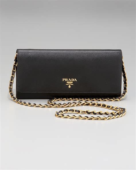 prada leather luxe saffiano leather chain wallet resale|Prada saffiano leather shoulder bags.